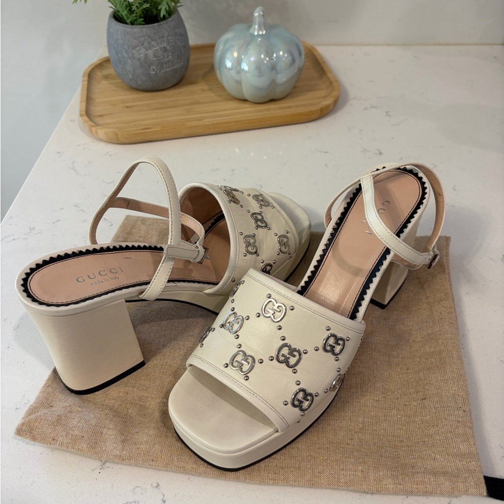 Gucci Beige Women's Heeled Sandals